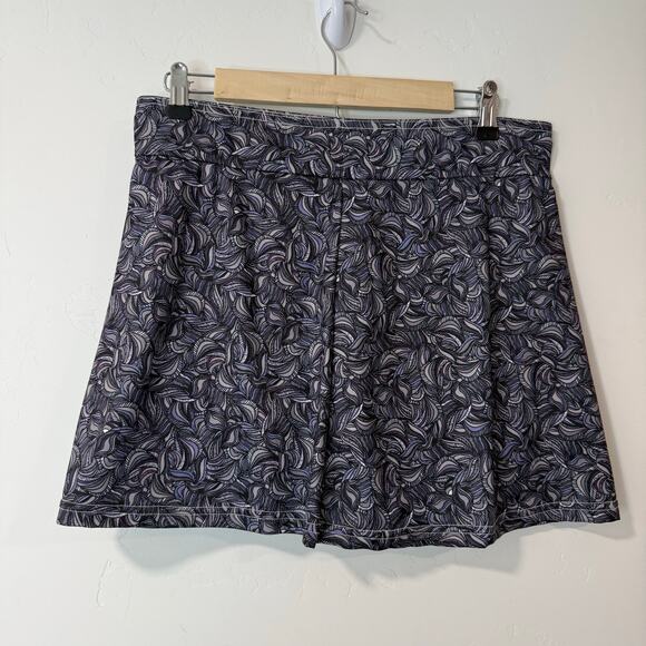 Kind Apparel Youer Skirt Skort Shorts Liner Grey Black Small Pattern Geometric - Picture 2 of 6